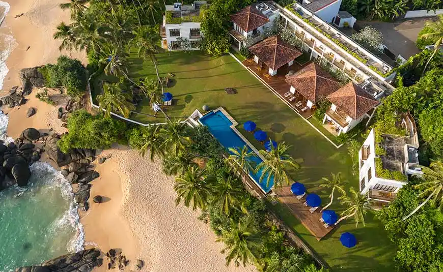 Beach side hotel with pool
